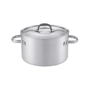 Kookpan aluminium |10,2 liter | Met deksel | Ø28x17,5(h)cm - EMG-720617