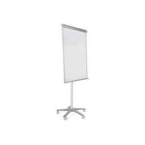 Bi-Office Classic Mobile Flipover: Stevige Aluminium Omlijsting-Flipover Gemonteerd Op Een Mobiele Basis Met Grijs Omlijsting, Euro - wit Staal EA4806175GR