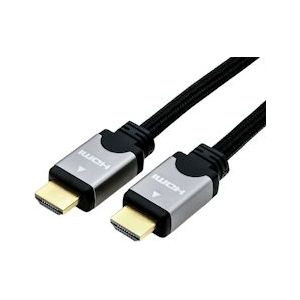 ROLINE HDMI HighSpeed kabel met Ethernet, M/M, zwart / zilver, 3 m - meerkleurig 11.04.5852