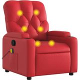 vidaXL Massagestoel verstelbaar kunstleer rood - 372515