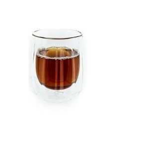 Mulex Set van 12 glazen, 350 ml, theeglazen, espressoglazen, dubbelwandig - transparant Glas MX-151453-6x