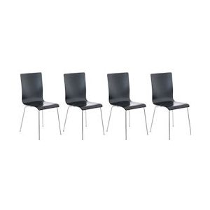 CLP Set van 4 Pepe bezoekersstoelen zwart - 152678601