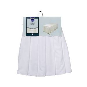 METRO Professional tafelrok voor bankettafel, wit, 73 x 520 cm - wit Polyester 995639