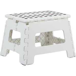 MUEBLEAR - Multifunctionele opvouwbare kruk 29x22x22cm - wit MU068