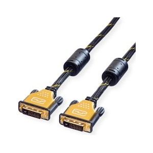 ROLINE GOLD Monitorkabel DVI, M-M, (24+1) dual link, 10 m - meerkleurig 11.04.5518