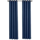 Larson - Luxe hotel blackout gordijn - met ringen - 3m x 2.5m - Donkerblauw - 8718969578769