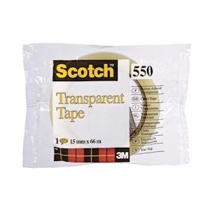 Scotch transparante tape 550 ft 15 mm x 66 m - 395474