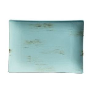 MÄSER rechthoekig bord 30,8 x 22 x 4,2 cm, DERBY serie, blauw, set van 3, 593113 - blauw Porselein 593113