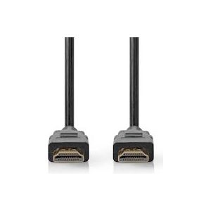 Nedis Premium High Speed ​​HDMI-Kabel met Ethernet - HDMI Connector - HDMI Connector - 4K@60Hz - 18 Gbps - 0.50 m - Rond - PVC - Zwart - Label - 5412810426898