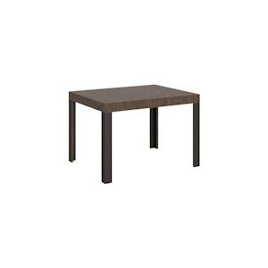 Itamoby Uitschuifbare tafel 70x110/194 cm Walnootlijn Antraciet structuur - 8050598200117