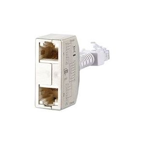Metz Connect BTR Cable Sharing Adapter pnp3, Ethernet/Ethernet, 2 St. - grijs 130548-03-E