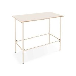 Oviala Business Ivory metalen eettafel 120 cm - beige Staal 108441