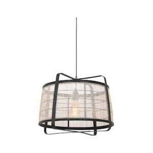 Anne Light and home hanglamp Capos - zwart - hout - 48 cm - E27 fitting - 3511ZW