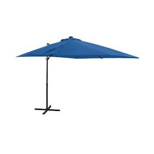 vidaXL Verkeerslicht parasol met paal en LED verlichting azuurblauw 250 cm - blauw 312325