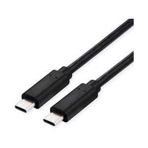 ROLINE USB4 Gen3x2 Kabel, C-C, M/M, 40Gbit/s, 240W , zwart, 0,5 m - zwart 11.02.9100