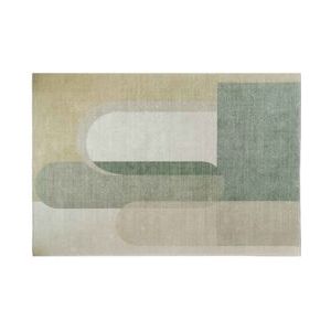 Oviala Business Geweven tapijt, abstract design, watergroen 160 x 230 cm - groen Polyester 108595