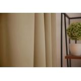Larson - Luxe effen blackout gordijn - met ringen - 3m x 2.5m - Licht taupe