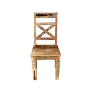 SIT Möbel Stoel Set van 2 | gelakt mangohout | naturel / antiek | B 45 x D 45 x H 100 cm | 01912-04 | Serie RUSTIC - meerkleurig Massief hout 01912-04