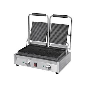 Buffalo Bistro dubbele contactgrill groef/groef - Roestvrij staal 18/0 DY994
