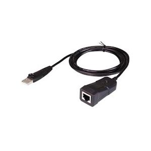 ATEN UC232B USB naar RJ45 (RS232) console adapter, 1,2 m - zwart Kunststof UC232B