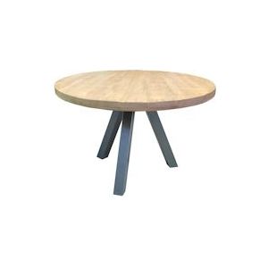 SIT Möbel Mango tafel, frame antiek zilver|B120 x D120 x H76 cm|07107-70|Serie DIT & DAT - meerkleurig Multi-materiaal 07107-70