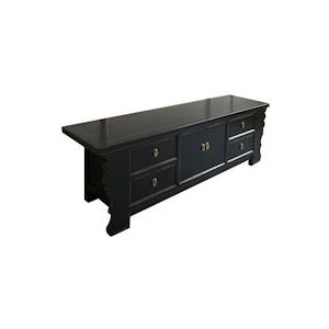 OPIUM OUTLET Meubilair Dressoir Kast Sideboard Lowboard 35208-2 zwart Aziatisch Chinees Oosters - zwart Massief hout 35208-2