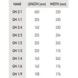 Vogue RVS GN 2/1 bak 20mm