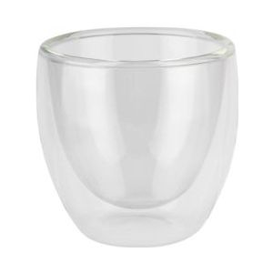 APS glas dubbelwandig Set van 2, Ø 6 cm, H: 6,5 cm, 80 ml - transparant Glas 10370