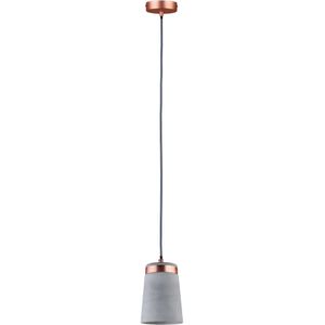 Paulmann Neordic Hanglamp Stig  E27  max. 20W Grijs#Koper mat dimbaar Beton#Metaal 79617 - grijs Steen 79617