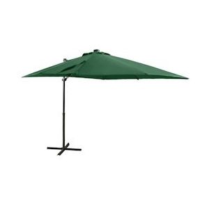vidaXL Verkeerslicht parasol met paal en LED verlichting groen 250 cm - groen 312321
