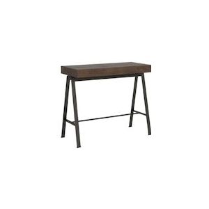 Itamoby Uitschuifbare console 90x40/300 cm Notenhouten bank Antraciet structuur - VE090COBAN180-NC-UN-AN