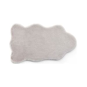 Oviala Business Lichtgrijs schapenvacht vloerkleed 50 x 80 cm - grijs Polyester 108610