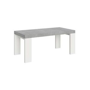 Itamoby Uitschuifbare tafel 90x180/284 cm Roxell Mix Cement blad Poten van wit essen - 8050598045800