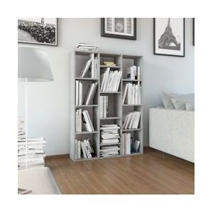 vidaXL-Kamerscherm/boekenkast-100x24x140-cm-bewerkt-hout-betongrijs
