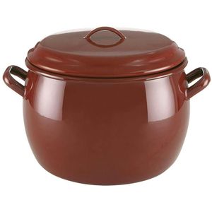 Quid Classic Casserolepan met deksel - Bruin Geëmailleerd Staal - 34 cm