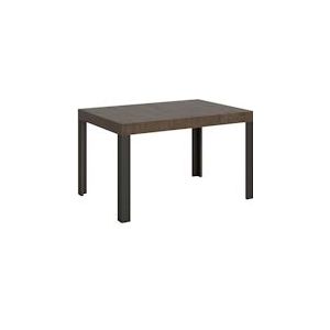 Itamoby Uitschuifbare tafel 90x120/224 cm Walnootlijn Antraciet structuur - 8058994303739