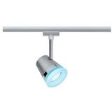 Paulmann URail Railspot Smart Home Zigbee 3.0 Cone Losse spot incl. RGBW lichtbron GU10 350lm 5,5W RGBW+ dimbaar 230V Chroom mat 95525 - zilver Metaal 95525