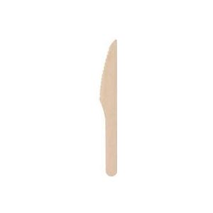 Ekoe Plastic Free Solutions Ekoe Ecologisch wegwerp houten mes 16,5 cm 1000 st - beige Massief hout E.84839/1000