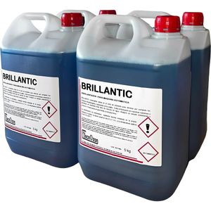 Set van 4 jerrycans BRILLANTIC glansspoelmiddel voor automatische vaatwassers, ideaal voor keukens van cafés, restaurants en horecazaken. - BRILLANTIC x4