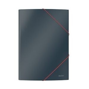 Leitz Cosy elastomap met 3 kleppen, uit karton, ft A4, grijs - grijs 30020089