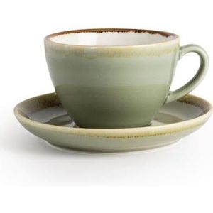 Olympia Kiln Cappuccino Kop Mosgroen 34cl ( Set van 6 )