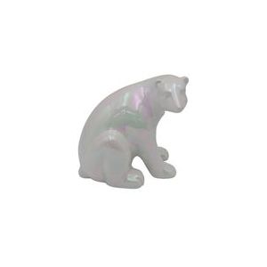 Tarrington House ijsbeer, zittend, keramisch, 19 x 14 x 19 cm, wit - wit Keramiek 68067