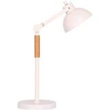 SalesFever tafellamp | met verstelbare lichtarm | hout | B 18 x D 33 x H 43 cm | natuur - beige Multi-materiaal 397152