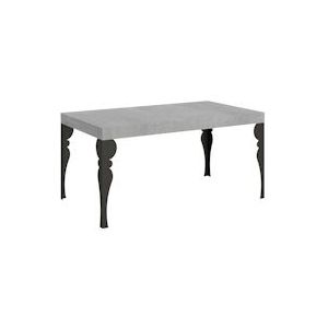 Itamoby Uitschuifbare tafel 90x160/420 cm Paxon Cement Antraciet Structuur - VE160TAPXN420-CM-AN
