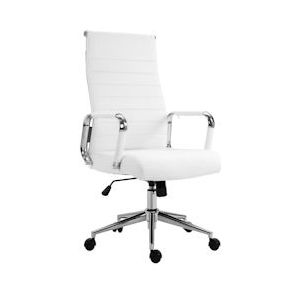 SVITA Elegance Comfort bureaustoel imitatieleer wit bureaustoel draaistoel - wit 90516