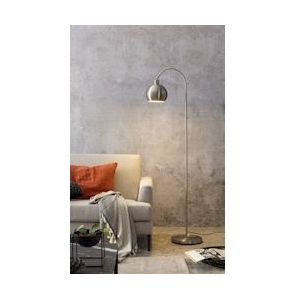 SalesFever Staande Lamp | 1-lichts | Metaal in edelstaal-look | B 28 x D 60 x H 153 cm | zilver - zilver Metaal 393864