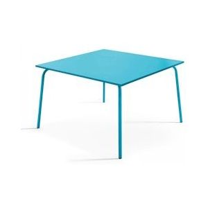 Oviala Business Vierkante terrastafel in blauw metaal - Oviala - blauw Staal 103598