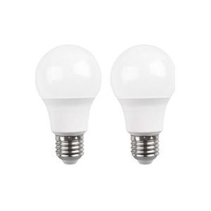Pak van 2 lampen LED standaard E27 16W Equi.100W 1521lm 15000H 74091 - wit Polycarbonaat 74091