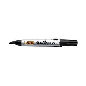 Bic permanent marker 2000-2300 zwart, schrijfbreedte 3 - 5,5 mm, schuine punt, Pak van 12 - zwart 820926