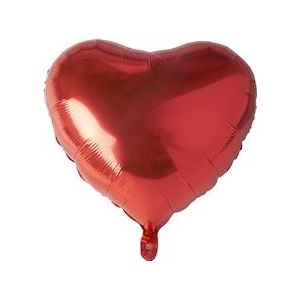 PAPSTAR, Folie ballon Ø 45 cm rood "Heart" large - rood Kunststof 4002911567562